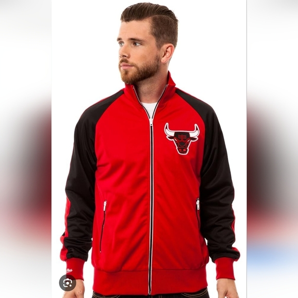 Mitchell & Ness Chicago Bulls Track Jacket Backboard Full Zip 3XL - Picture 1 of 7